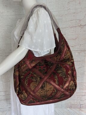 CHI by Falchi Tapestry Hobo Purse, a bohemian-style shoulder bag